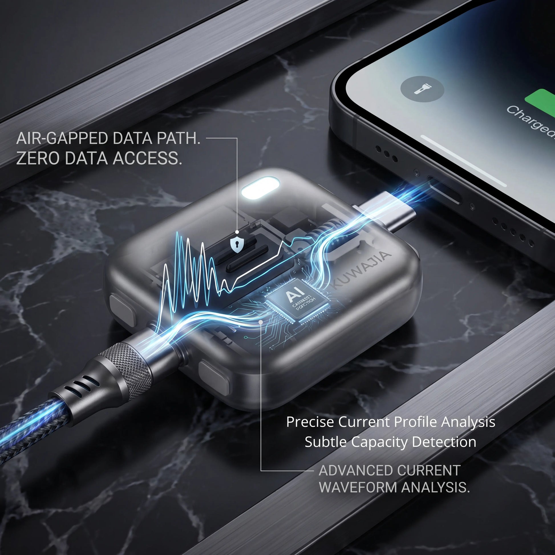 140W Intelligent Charger, Automatic Power-Off Charging Protection, Overcharge Protection Adapter, Compatible with Multiple Devices, Suitable for Mobile Phones, Computers, Tablets, and USB Charging Cables.