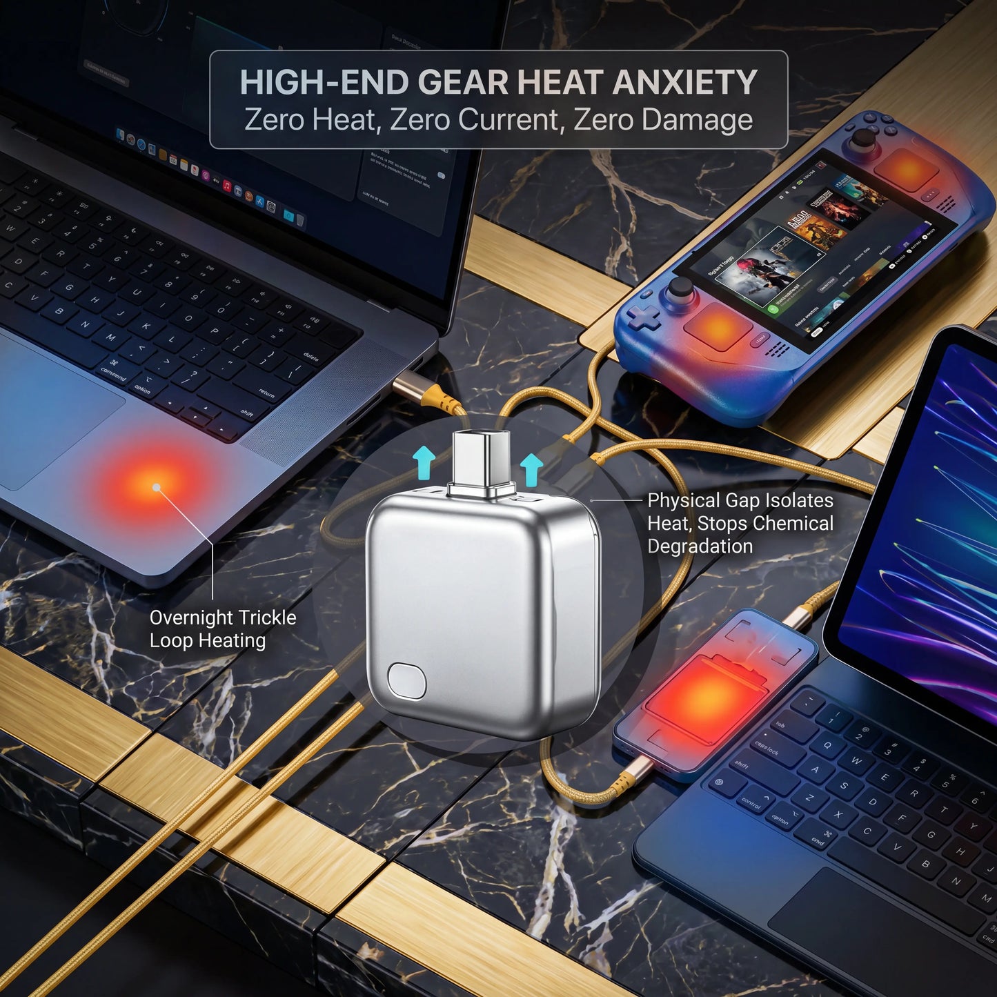 140W Intelligent Charger, Automatic Power-Off Charging Protection, Overcharge Protection Adapter, Compatible with Multiple Devices, Suitable for Mobile Phones, Computers, Tablets, and USB Charging Cables.