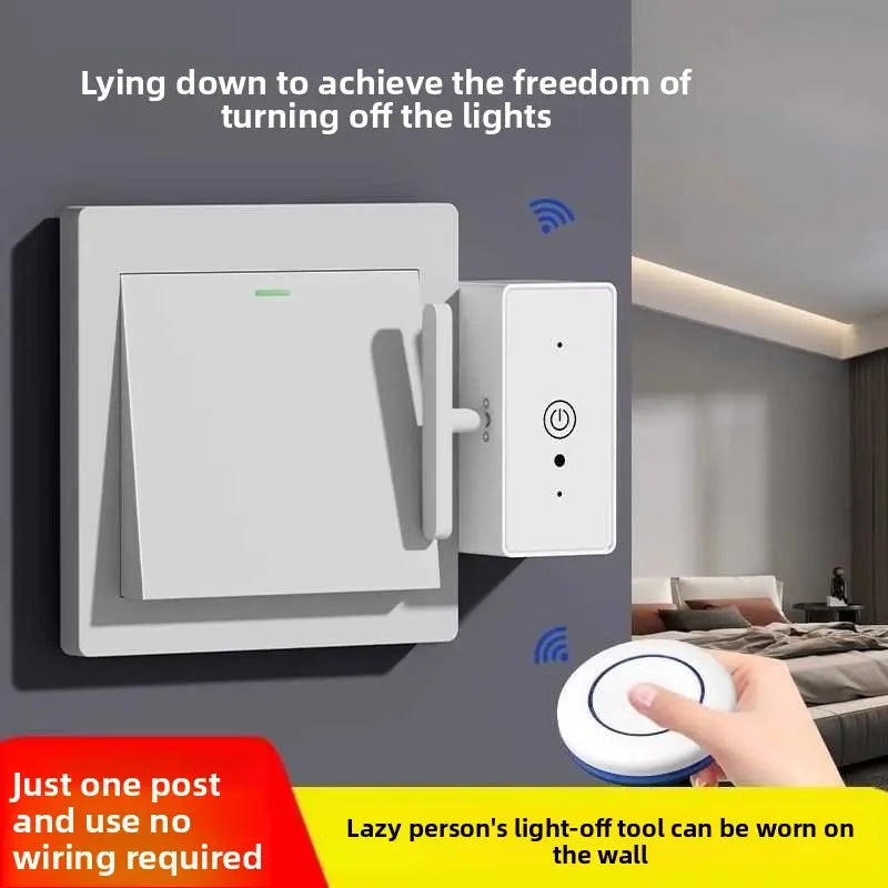 Wireless Remote Control Button Pusher for Smart Home Lighting - No Wiring Required, Rechargeable, Ideal for Living Room, Kitchen, and Bedroom
