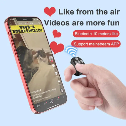 Wireless Remote Control Ring, Selfie Video Controller for Phone, Automatic Page Turner for Various APP, Selfie Accessories