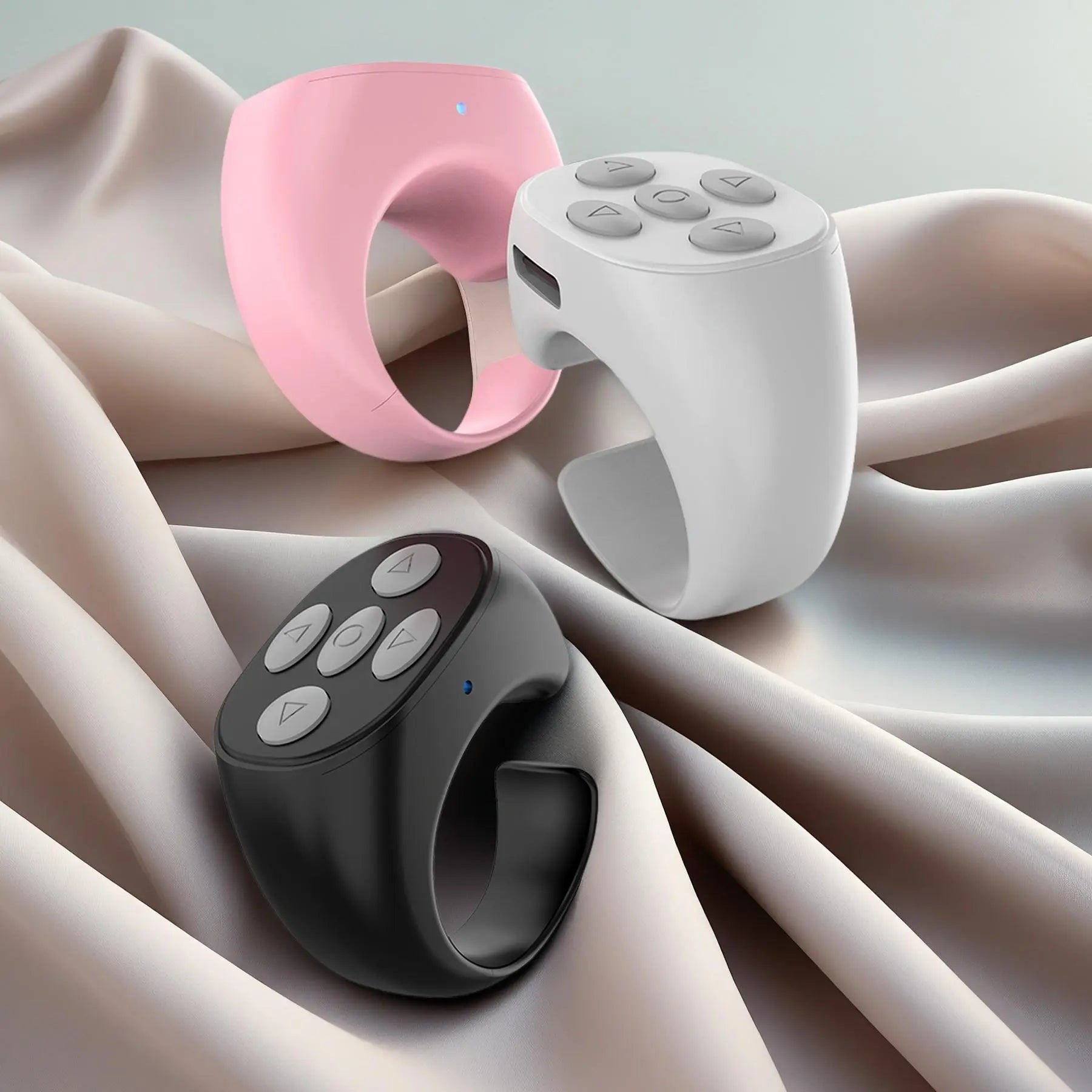 Wireless Remote Control Ring, Selfie Video Controller for Phone, Automatic Page Turner for Various APP, Selfie Accessories